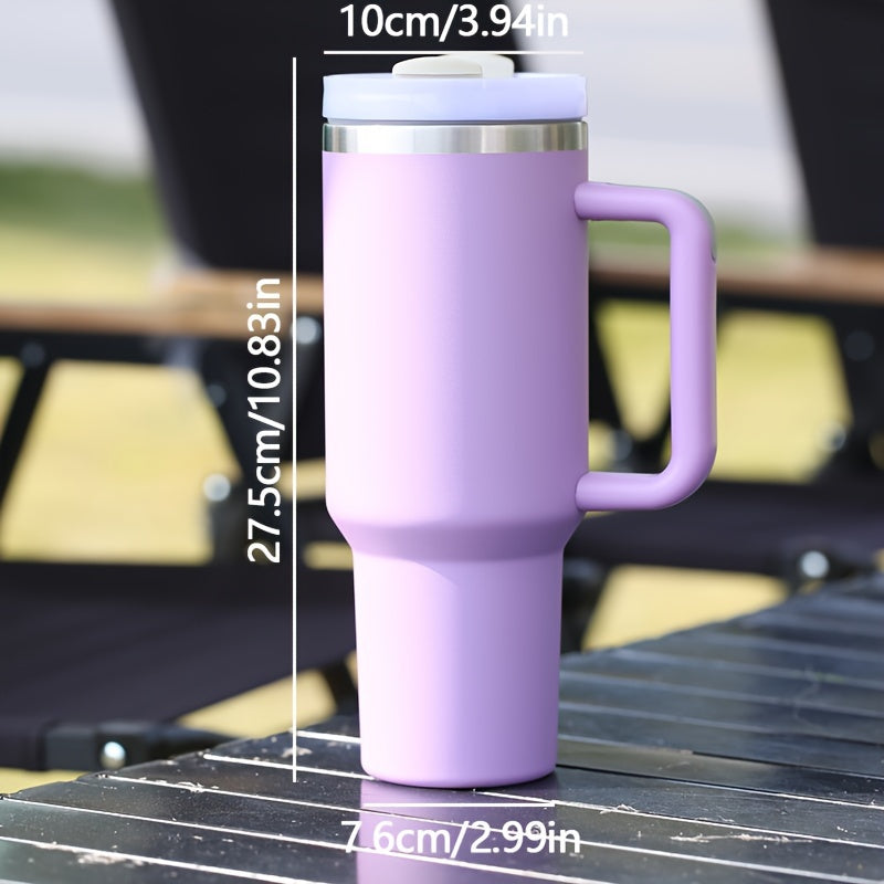40oz Stainless Steel Insulated Tumbler Handle Warm Cold Sports Water Cup