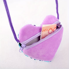 Kids Sequin Lanyard Crossbody Bag & Coin Purse