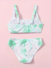 2pcs Tie Dye Bikini Girls Swimsuit Set Summer Swimwear Gift