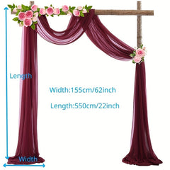 Wedding Arch Draping Fabric Soft Table Runner Tulle Sheer Scarf Valance
