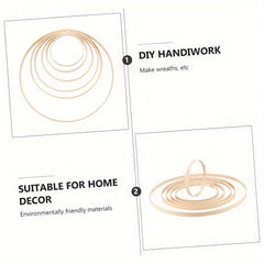 6pcs Dream Catcher Bamboo Circle DIY Craft Supplies