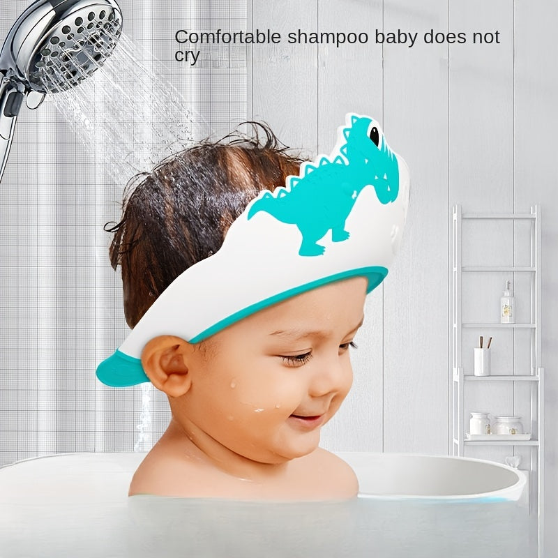 Baby Shampoo Cap Waterproof Ear Protector Dinosaur Pattern
