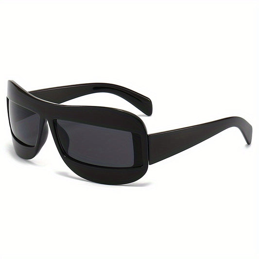 Y2K Oversized One piece Sunglasses Hiphop Futuristic Block Glasses