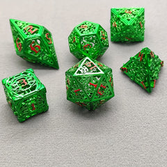 7pcs Digital Hollow Copper Dice Fun Entertainment Game Accessories