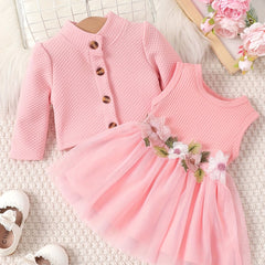 Sweet & Infant Baby Girls Casual Dress Up Set