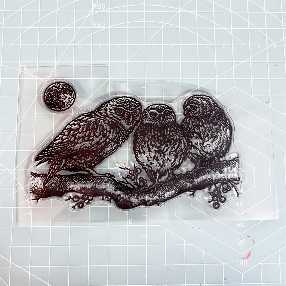 Owls Pattern Clear Silicone Stamp for Crafts