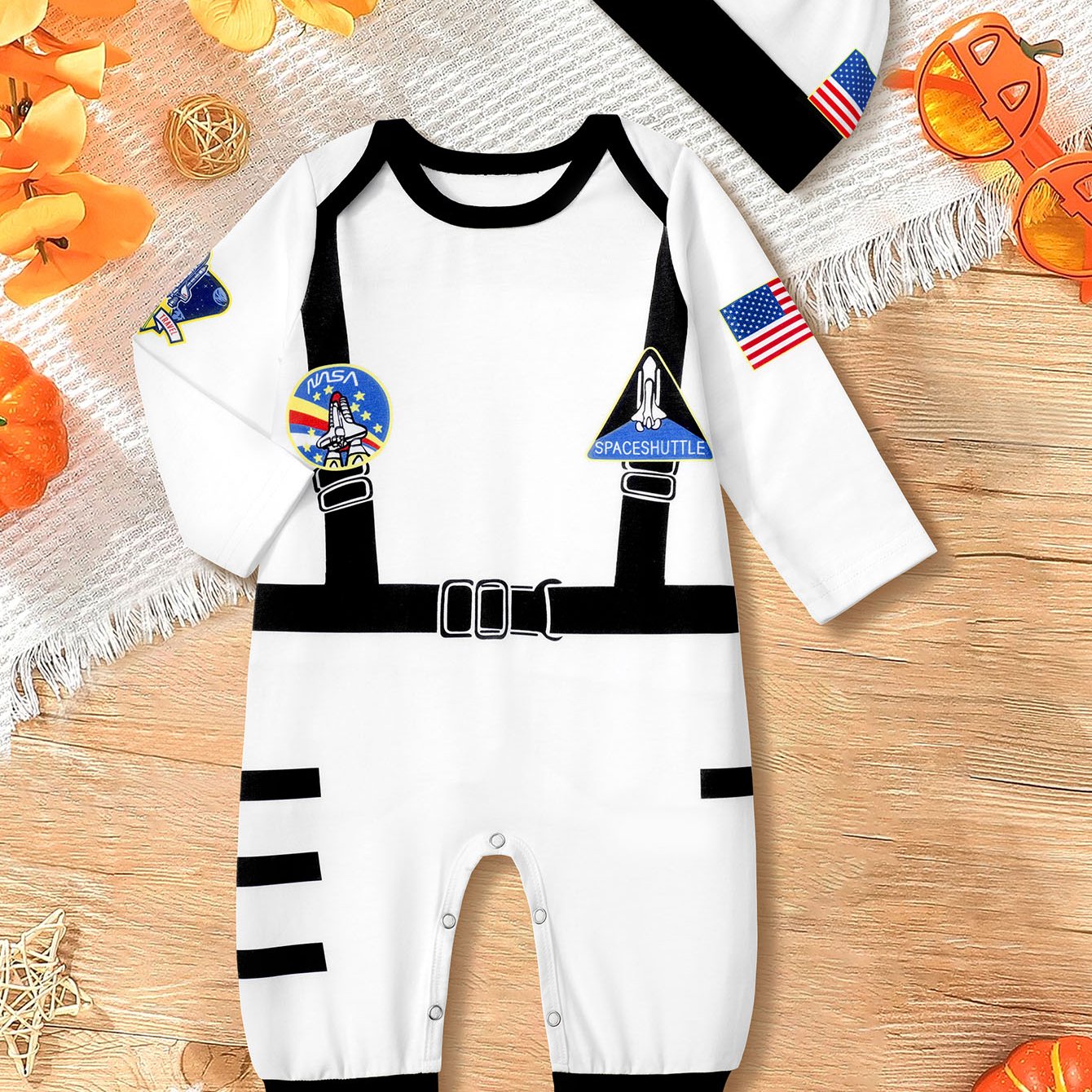 Baby Boy Astronaut Cosplay Party Onesie Clothes Long Sleeve Cartoon Romper