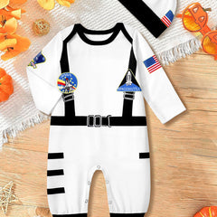 Baby Boy Astronaut Cosplay Party Onesie Clothes Long Sleeve Cartoon Romper