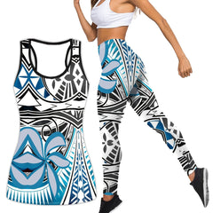 Graphic Print Tank Top & Leggings Set for Women