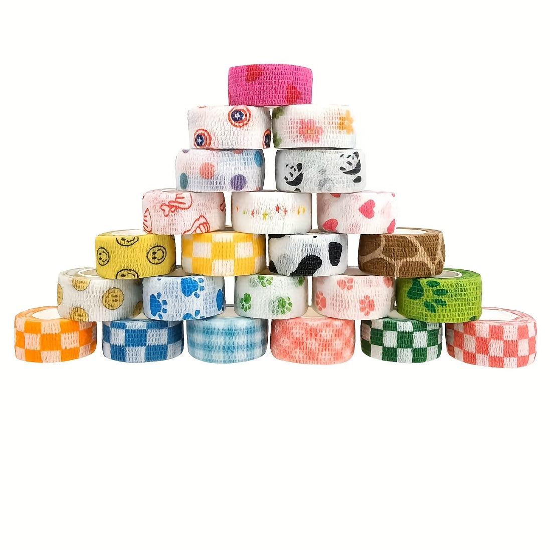 10 Pack Self Adhesive Bandage Wrap Rolls 2.54cm x 1.83m