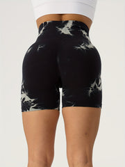 Tie Dye Biker Shorts High Waist Yoga Shorts Women's Activewear