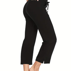 Elastic Straight Leg Yoga Pants Women's Activewear