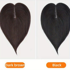 100% Human Hair Mono Topper Clip In Hair Piece for Women - Natural Look