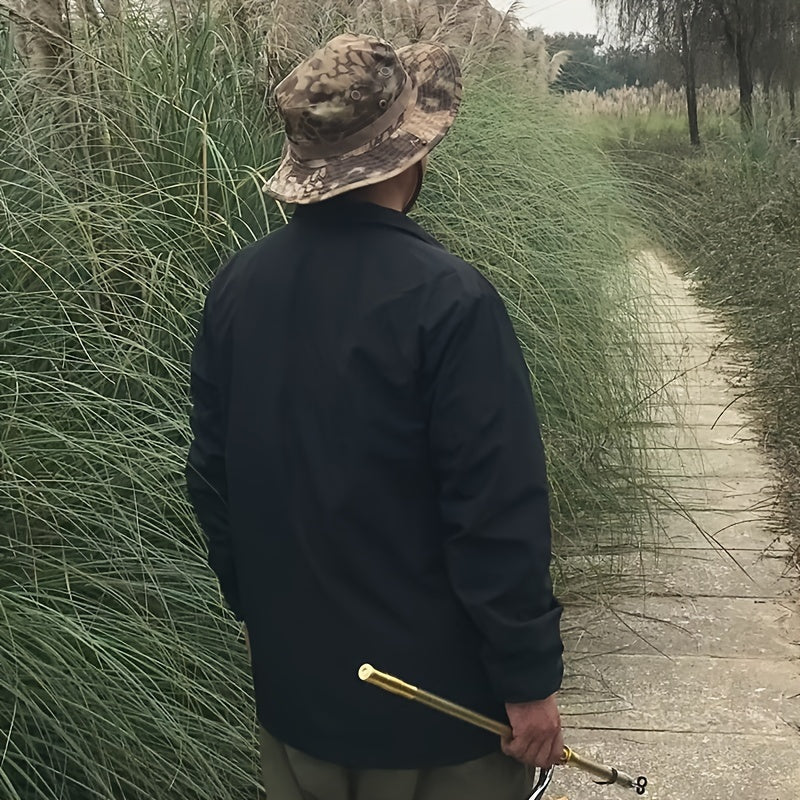 Adjustable Wide Brim Fishing Hat for Outdoor Activities