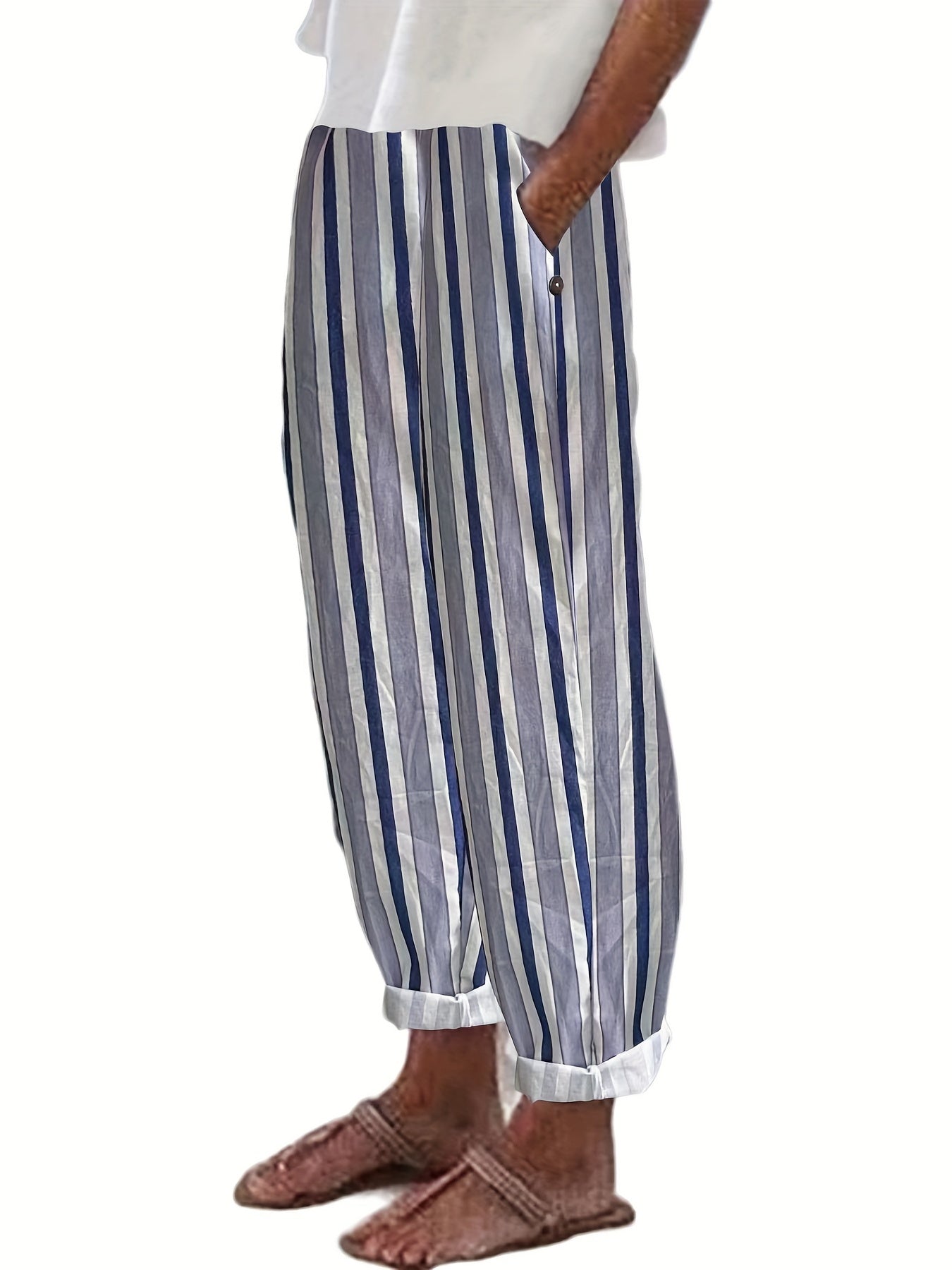 Striped Gym Fitness Pants Women's Athleisure
