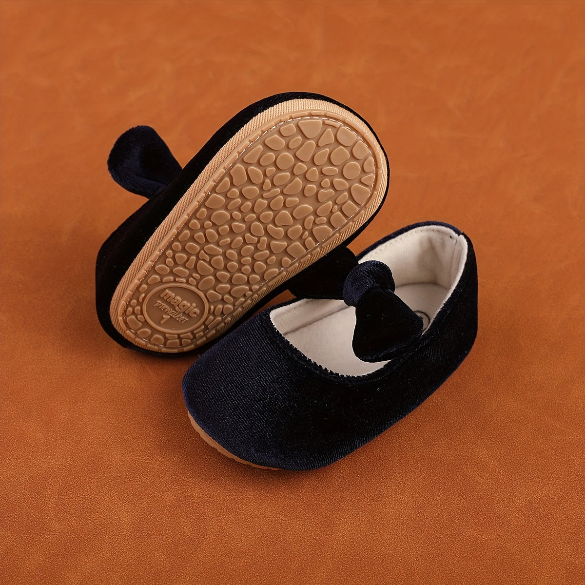Baby Girls Ballet Princess Shoes With Bow Decoration