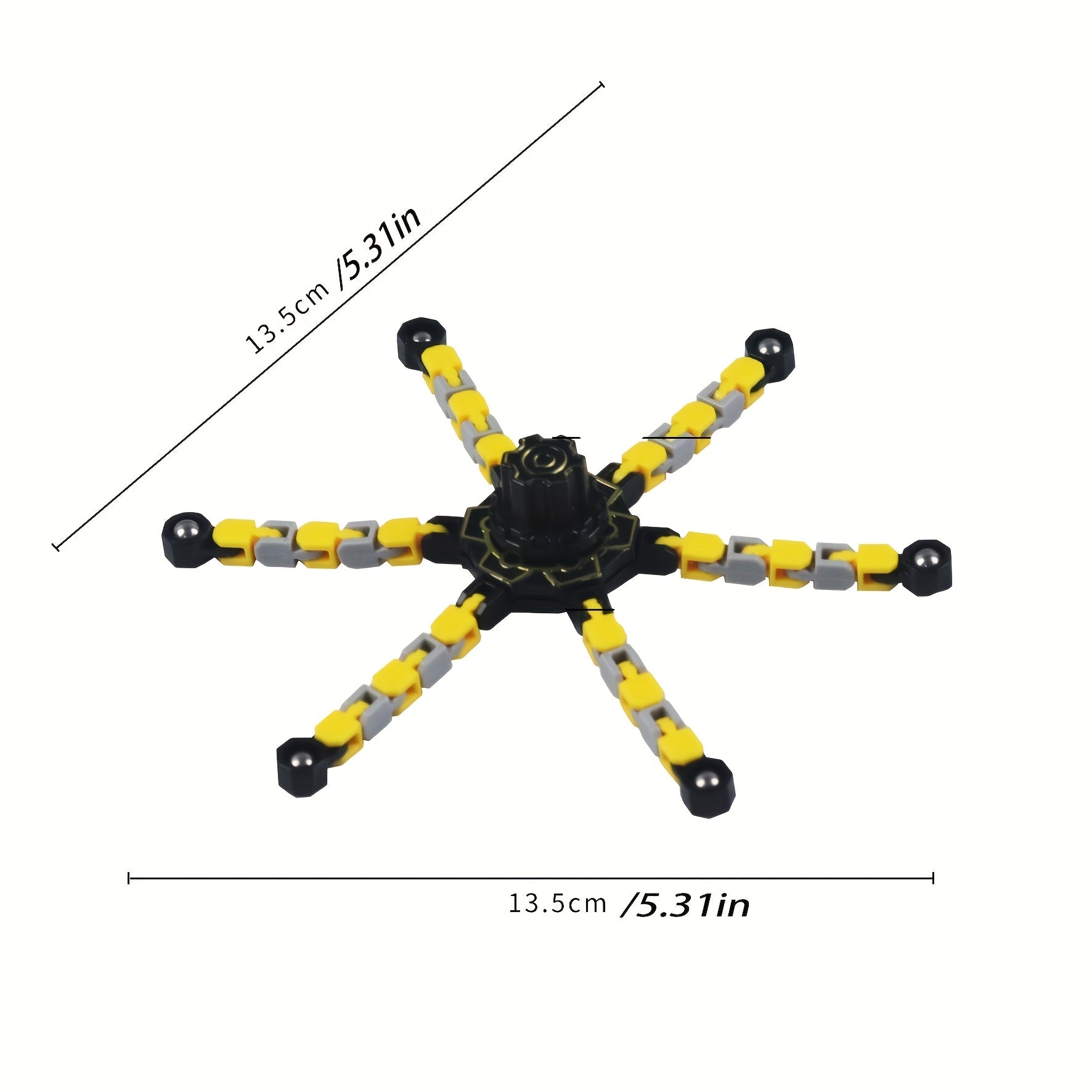 2pcs Transformable Fidget Spinner Toys for Kids Colorful Durable Plastic