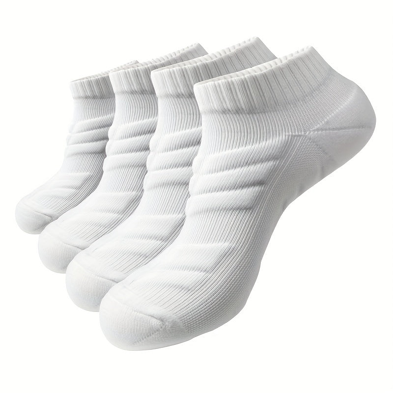 4 Pairs Cushioned Compression Socks for Running Cycling