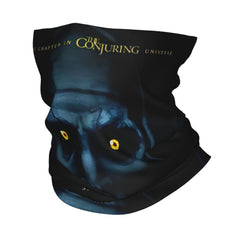 Retro Nun Pattern Beanie Scarf Neck Gaiter Unisex Yellow Eye Sporty Outdoor
