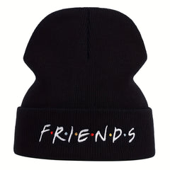 Fashionable Sport Windproof Knit Beanie Hat With Letter Friends