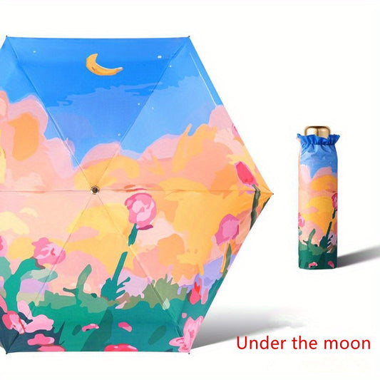 UltraLight Ink Painting Sunshade Pocket Umbrella