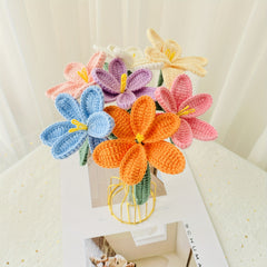 Crochet Blooming Tulip by Milk Cotton Yarn Forever Flower for Mother's Gift