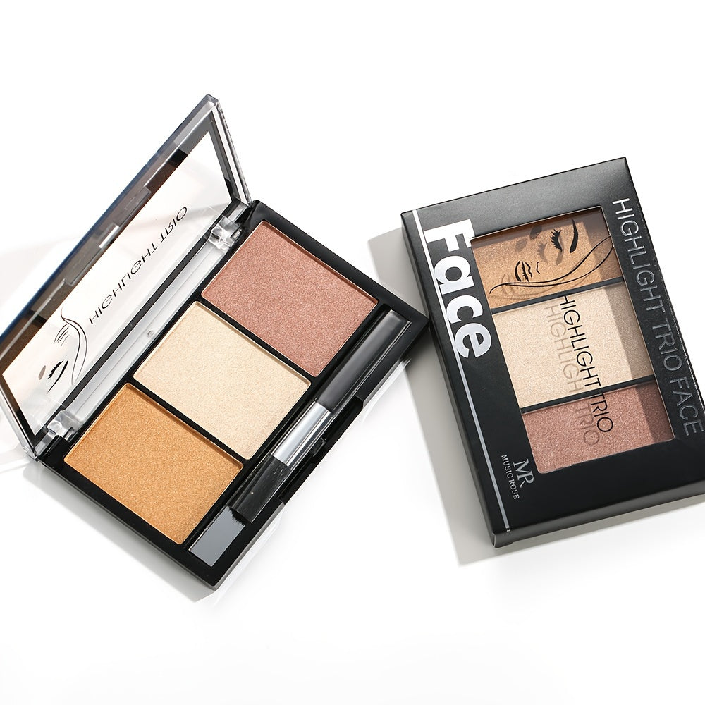 3 Blush Palette Natural Face Blush Highlighter Contouring Makeup