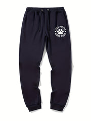 Dog Lover Graphic Drawstring Joggers Men's Sweatpants