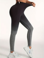 Gradient Yoga Leggings High Waist Fitness Running Workout Pants