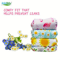 Kawaii Flowers Infant Cloth Diapers Leak Proof Diaper Pants