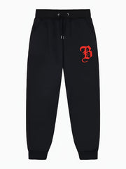 B Print Joggers Men s Casual Regular Stretch Waist Drawstring Sweatpants