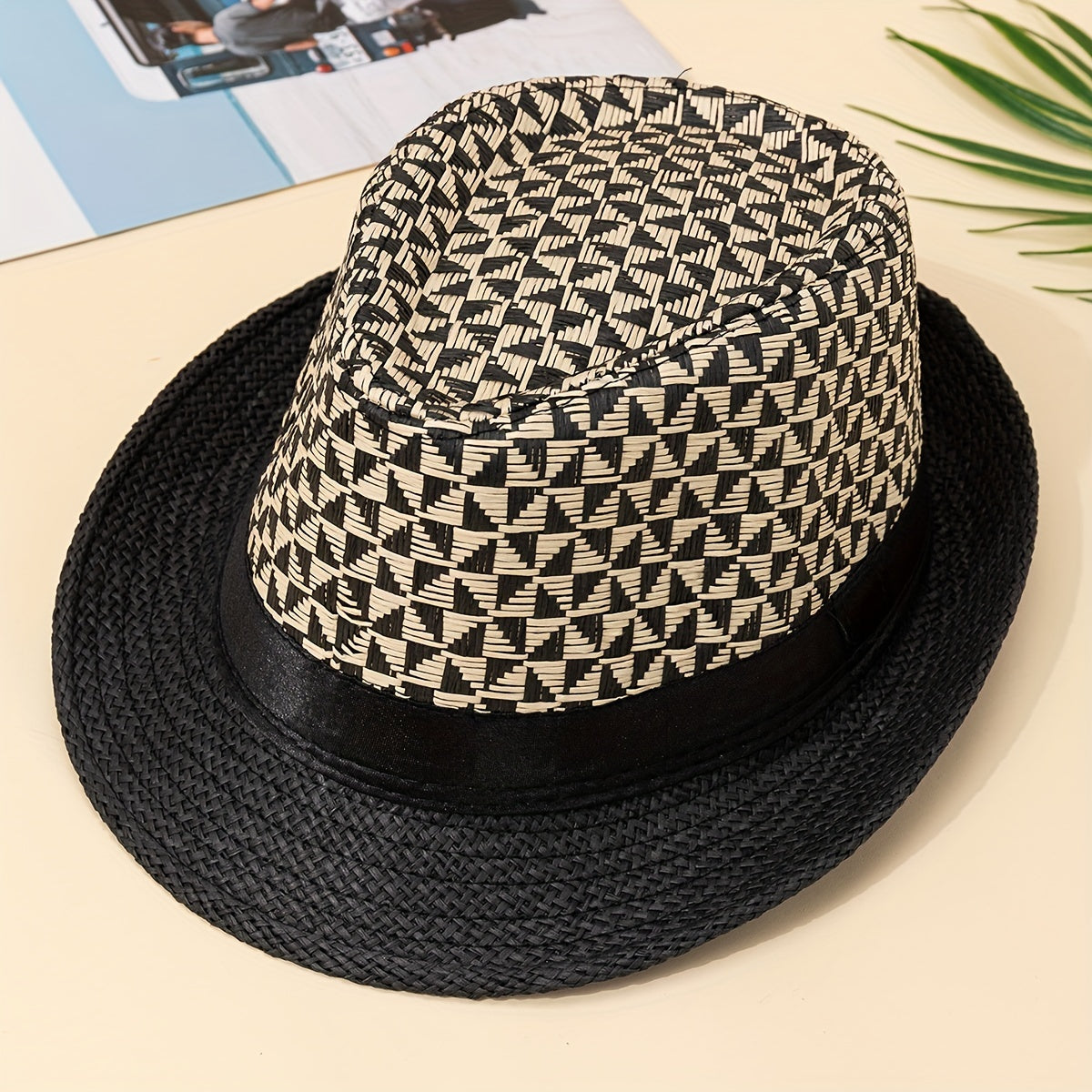 Men's Summer Straw Hat Outdoor Sunshade Hat Jazz Hat