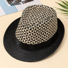 Men's Summer Straw Hat Outdoor Sunshade Hat Jazz Hat