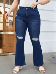 High Stretch Flared Leg Jeans