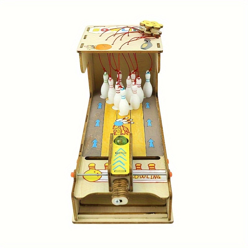 DIY 3D Wooden Bowling Puzzle Educational Crafting Kit