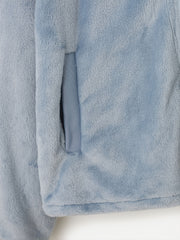 Warm Teddy Jacket Pockets High Neck Casual Outerwear For Winter & Fall