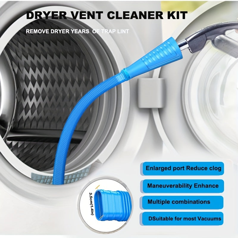 Dryer Vent Vacuum Attachment Lint Remover Kit
