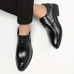 Men's Pointed Toe Derby Shoes Non Slip Dress Shoes For Wedding Business