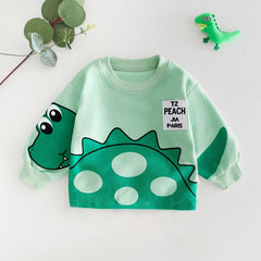 Baby Girls Dinosaur Graphic Pullover Sweatshirt Top