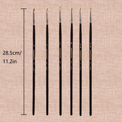 6pcs Nylon Hook Line Pen Acrylic Paint Pen Watercolor Brush Pen