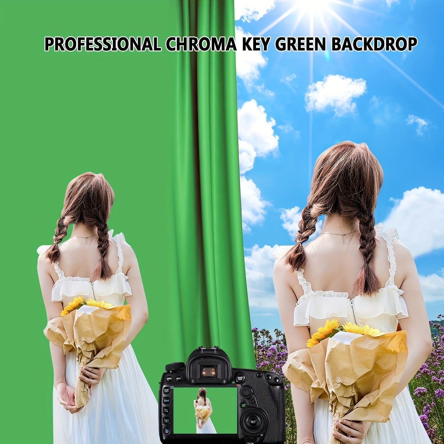 Professional Green Screen Backdrop for Streaming