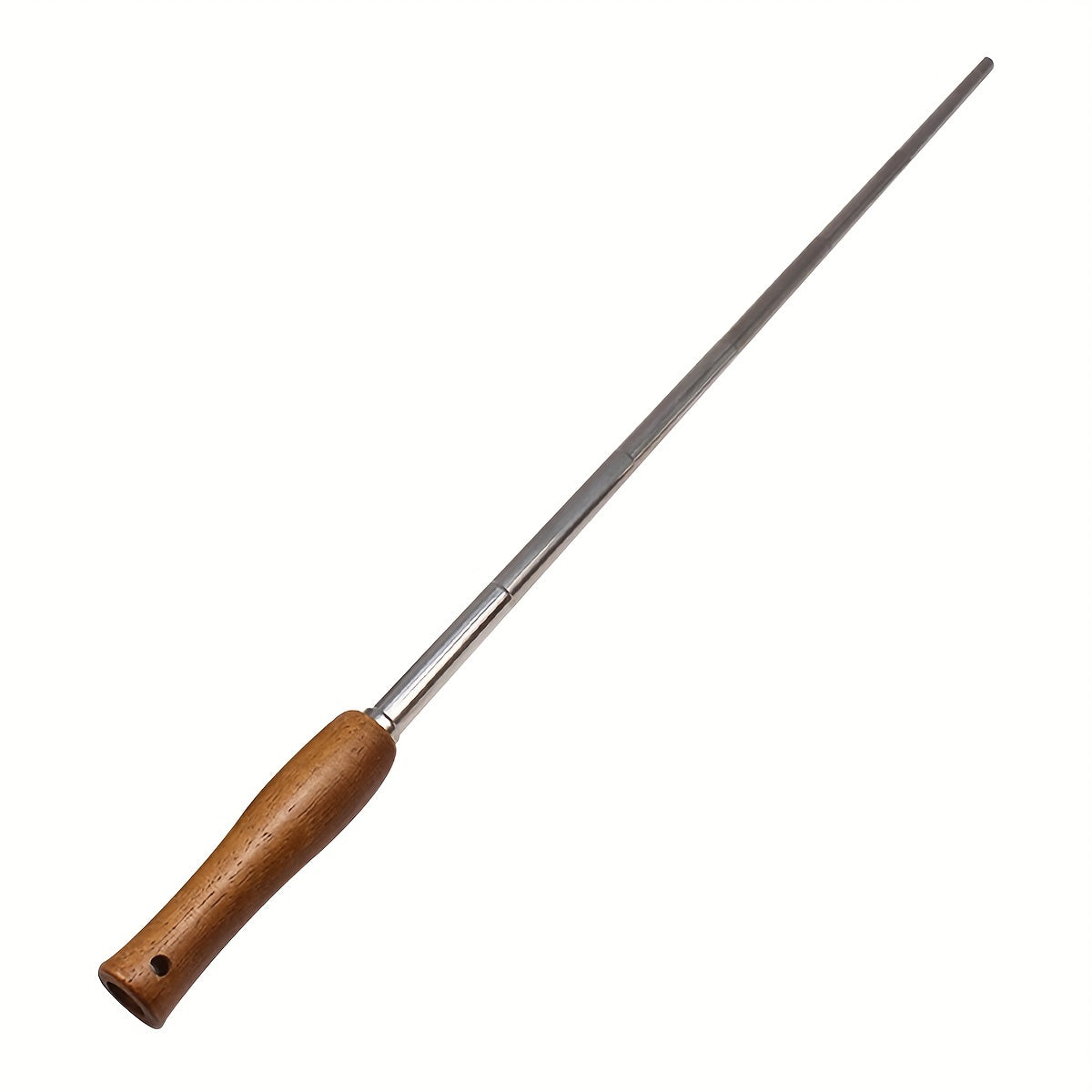 Wood Handle Stainless Fire Blow Tube Retractable Lanyard