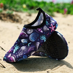 Kids Cartoon Print Barefoot Water Shoes Lightweight Quick Drying Aqua Socks