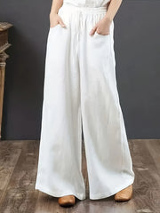 Minimalist Drawstring Wide Leg Pants Women's Clothing