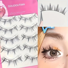 Mermaid Tail 5 Pairs False Eyelashes Comic Manga Natural Simulated