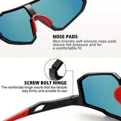 Men's Ink Polarized Sunglasses Unisex Cycling Glasses Red