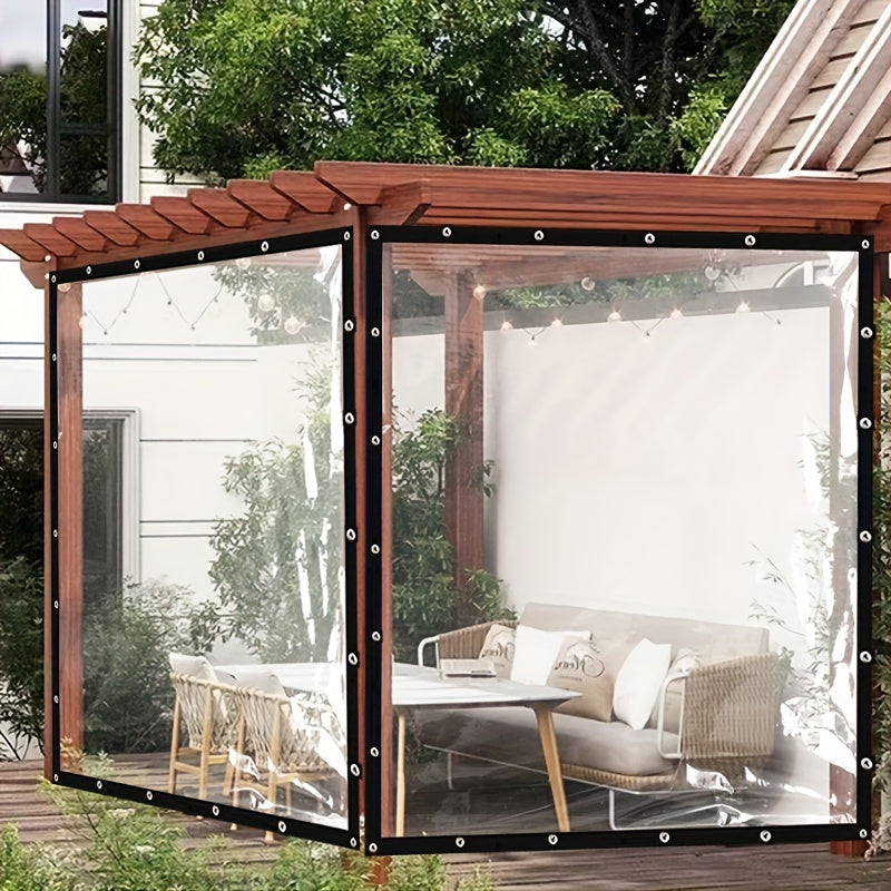 Transparent Waterproof Tarpaulin Cover Film for Garden Balcony Terrace Canopy