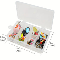 16pcs Spinner Baits Kit for Bass Trout Walleye Salmon Fishing