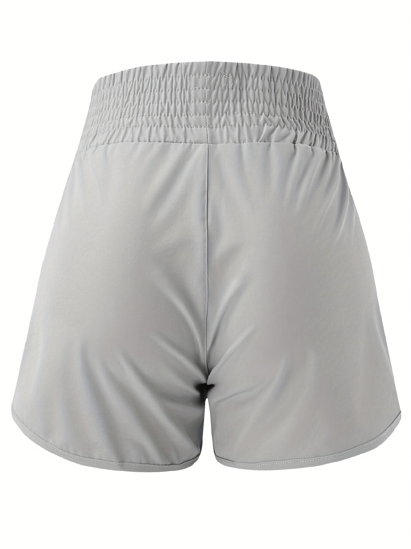 Solid Elastic Waist Shorts Casual Shorts For Spring & Summer Women's Clothing