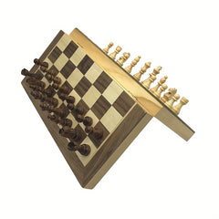 Wooden Chess and Checkers Set for Outdoor Fun